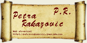 Petra Rakazović vizit kartica